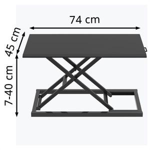 Produktbild für Schreibtischaufsatz Luxor DC-Basic-B, schwarz