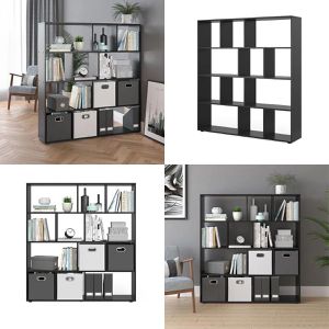 Produktbild für Bücherregal Vicco Pilar, schwarz