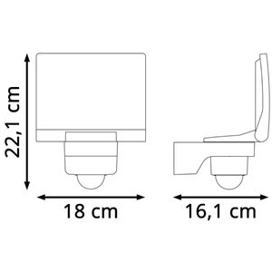 Produktbild für LED-Außenstrahler Steinel XLED PRO 240S, IP44 wasserfest