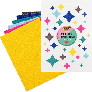 Produktbild für Fotokarton Folia Glitterkarton Rainbow, 24 x 34 cm