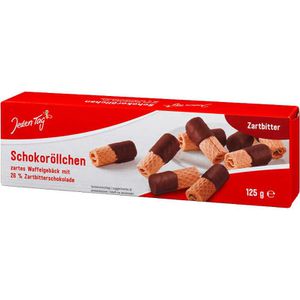 Produktbild für Waffeln JedenTag Schoko-Röllchen, Zartbitter