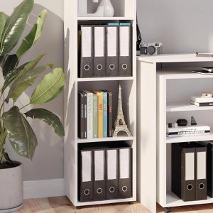 Produktbild für Bücherregal Vicco Ludus, weiß, mit 2 Faltboxen