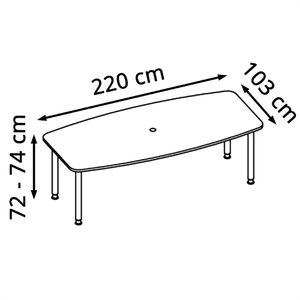 Produktbild für Konferenztisch Hammerbacher KT22C