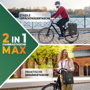 Produktbild für Gepäckträgertasche Mivelo Max, schwarz, 22 Liter