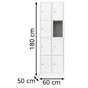 Produktbild für Schließfachschrank Lüllmann 520427, weiß