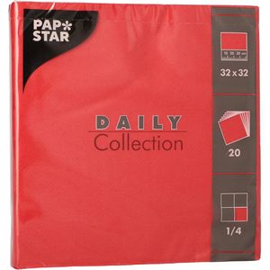 Servietten Papstar 89616, Daily Collection, rot
