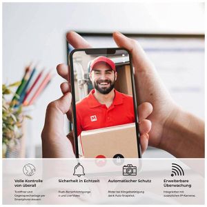 Produktbild für Türsprechanlage Metzler VDM10 2.0 grau, 3 Monitore, LAN