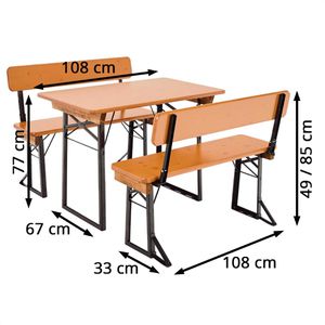 Produktbild für Bierzeltgarnitur RUKU1952 205467 Kiefer / schwarz