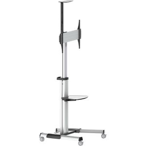 Produktbild für TV-Ständer myWall HP101L, Ablage &amp; Rollen, silber, Metall