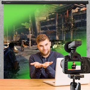 Produktbild für Greenscreen ESMART Rollo