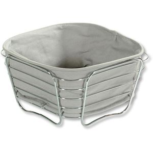Produktbild für Brotkorb Kesper 90871, aus Metall verchromt / Stoff