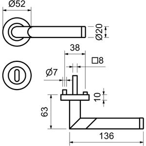 Produktbild für Drückergarnitur Alpertec Lissabon-R BB
