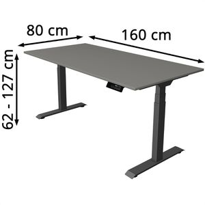 Produktbild für Schreibtisch Kerkmann Move 1 stable, graphit / anthrazit