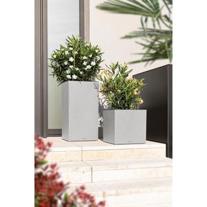 Produktbild für Übertopf Lechuza CANTO Slatestone 40 high, hellgrau,40x76x40cm
