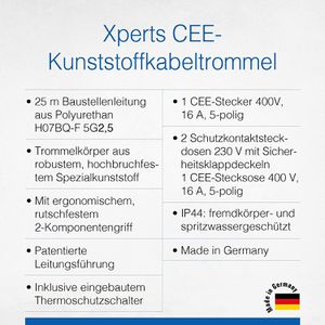 Produktbild für Kabeltrommel as-Schwabe 23668 Xperts CEE, 25m