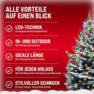 Produktbild für Lichterkette Monzana 109484 600 LED, innen + außen