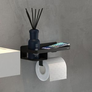 Produktbild für Toilettenpapierhalter Tiger Caddy 1401430746, schwarz