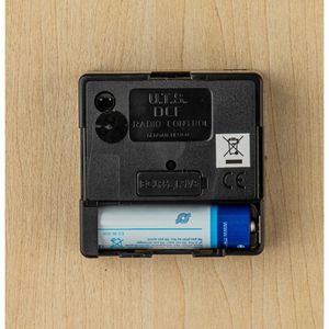 Produktbild für Tischuhr AMS 5118, Holz, analog, Funkuhr