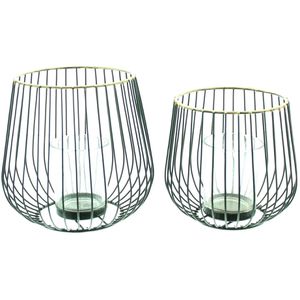 Produktbild für Windlicht Frank-Flechtwaren 229806, Modern, Teelichthalter