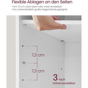 Produktbild für Schuhbank Vasagle LHS009W14, weiß, aus Holz