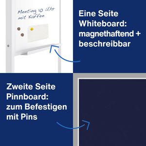 Produktbild für Moderationstafel Magnetoplan Universal 3-in-1, mit Rollen