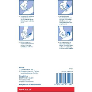 Produktbild für Zeckenhaken SOS Zecken-Hebel