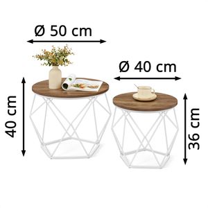 Produktbild für Beistelltisch Vasagle LET040K41, honigbraun, aus Holz / Metall