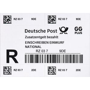 Produktbild für Einschreiben DeutschePost Einwurf, national