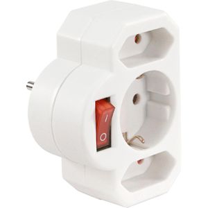 Produktbild für Steckdosenadapter Böttcher-AG weiß, mit Schalter