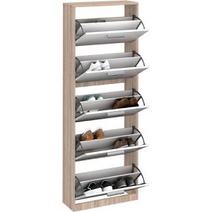 Produktbild für Schuhschrank Vicco Gizmo, sonoma eiche / weiß