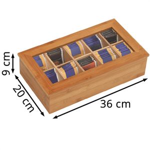 Produktbild für Teebox Kesper 5890113, für Teebeutel, natur, aus Bambus