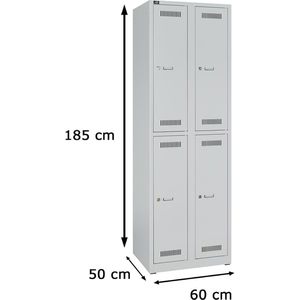Produktbild für Spind Bisley-Light GL06D2-245, lichtgrau