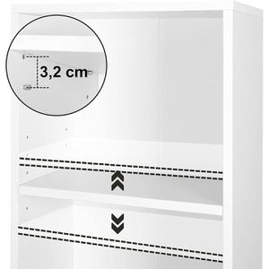 Produktbild für Bücherregal Vasagle LBC103W, weiß