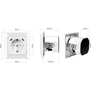Produktbild für Steckdose LogiLink PA0331, Unterputz