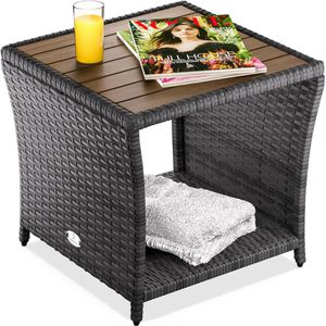 Produktbild für Beistelltisch CASARIA 109947, braun / grau, aus Holz / Metall