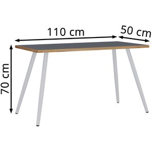 Produktbild für Schreibtisch VCM Salia, 920917, anthrazit / weiß