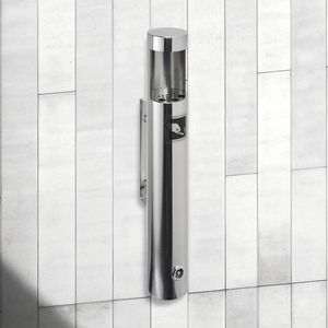 Produktbild für Aschenbecher Böttcher-AG Darwin, silber, Outdoor, mit Dach