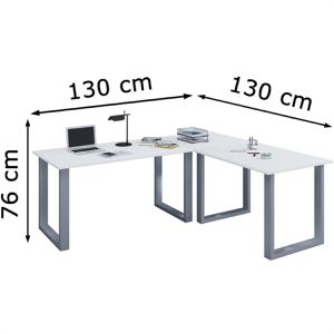 Produktbild für Schreibtisch VCM Lona, 915238, weiß / silber