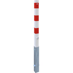 Produktbild für Absperrpfosten Schake 470FB/1, 1 Öse, rot/weiß, aus Metall