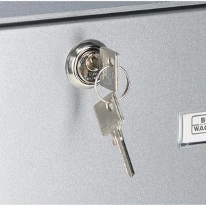 Produktbild für Briefkasten Burg-Wächter Potsdam 877 Si, silber, aus Stahl
