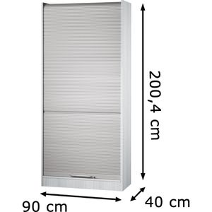 Produktbild für Rollladenschrank Hammerbacher Solid, aus Holz