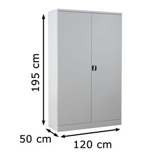 Produktbild für Werkzeugschrank G-Office FLC/NV.192x50, aus Metall, lichtgrau