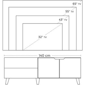 Produktbild für Lowboard Vasagle LTV027X01, aus Holz, braun