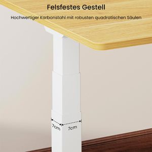 Produktbild für Schreibtisch FlexiSpot E7B 2026, ahorn / weiß