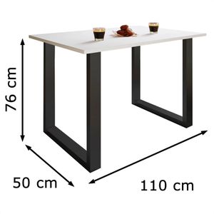 Produktbild für Esstisch VCM Xona U,916805, weiß
