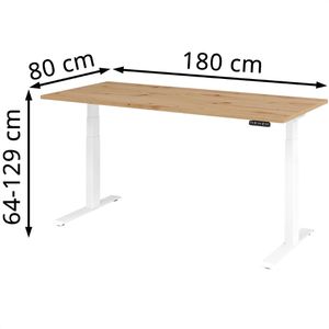 Produktbild für Schreibtisch Hammerbacher XDKB 19, asteiche / weiß