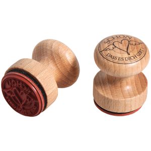 Produktbild für Motivstempel Rayher 28887000 Schön, dass es Dich gibt,aus Holz