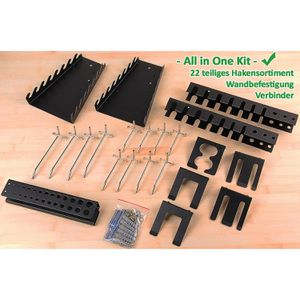 Produktbild für Werkzeugwand Ondis24 4202, 3-teilig, grau, aus Metall