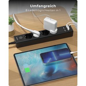 Produktbild für Steckdosenleiste Voomy Power S4, mit 2m Kabel