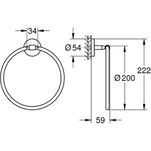 Produktbild für Handtuchhalter GROHE Start Cosmopolitan 41167000, silber